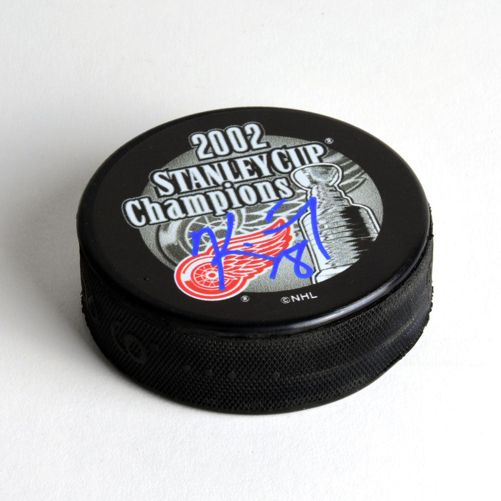 Kirk Maltby Detroit Red Wings Autographed 2002 Stanley Cup Puck | AJ Sports.