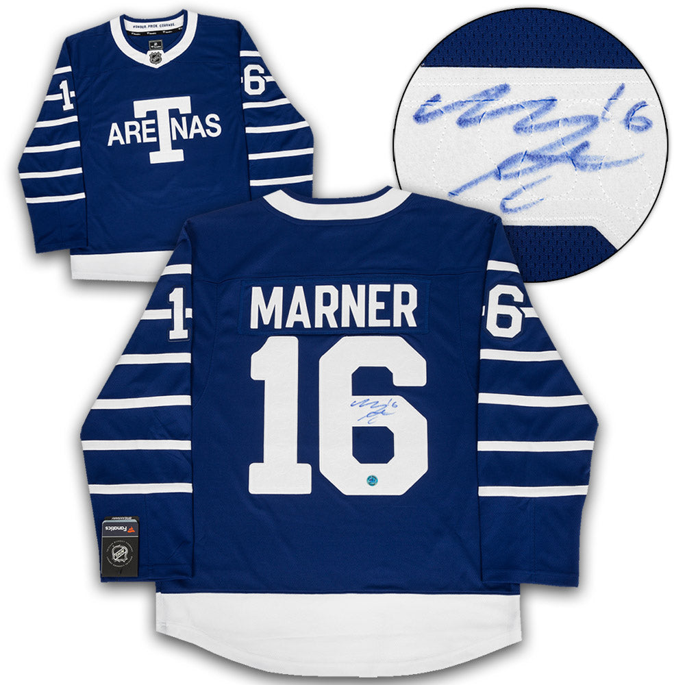 Mitch Marner Signed LE Maple Leafs Jersey Inscribed 400 Points vs Kraken  (FSM)