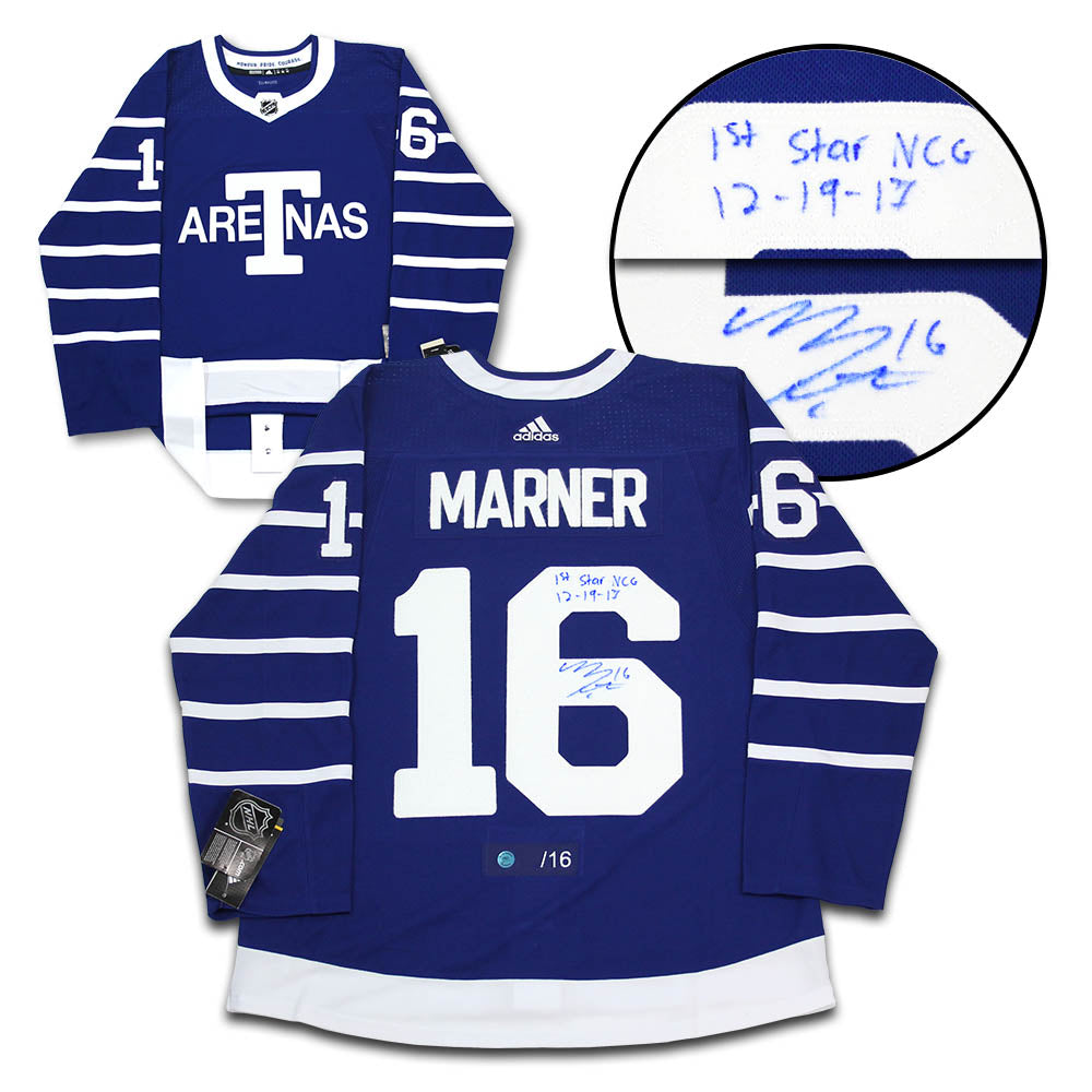 Mitch Marner Toronto Arenas Signed & Dated 1st Star Century Game Adidas Jersey #/16 | AJ Sports.