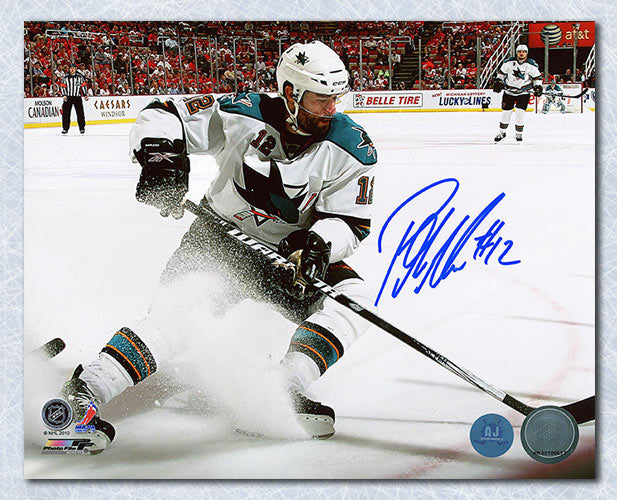 Patrick Marleau San Jose Sharks Autographed Ice Spray 8x10 Photo | AJ Sports.