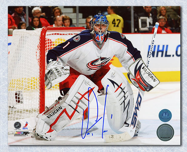 Steve Mason Columbus Blue Jackets Autographed Hockey Goalie 8x10 Photo | AJ Sports.