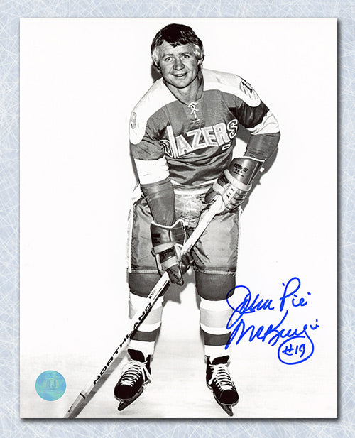 John Pie McKenzie Philadelphia Blazers Autographed WHA Hockey 8x10 Photo | AJ Sports.