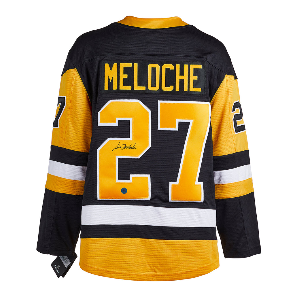 Gilles Meloche Pittsburgh Penguins Autographed Fanatics Jersey | AJ Sports.