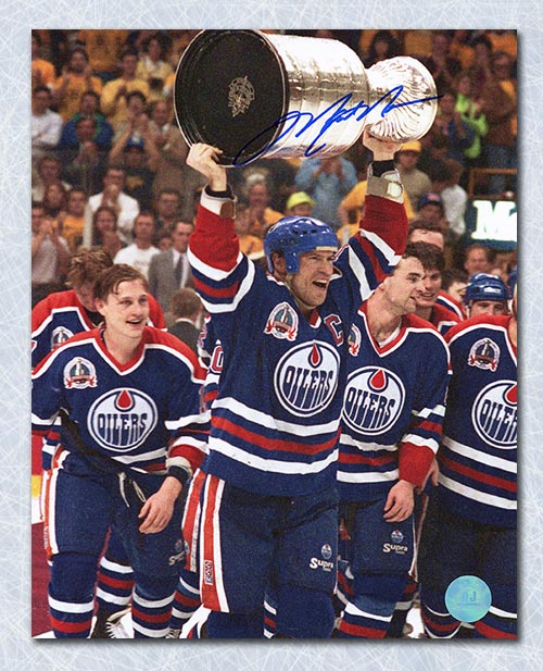 Mark Messier Edmonton Oilers Autographed 1990 Stanley Cup 8x10 Photo | AJ Sports.