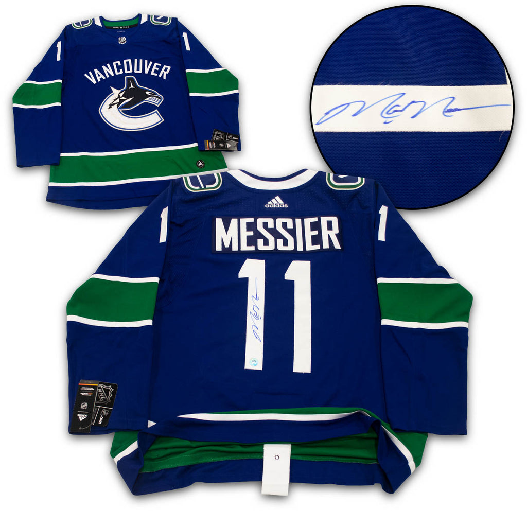 Mark Messier Vancouver Canucks Autographed Adidas Jersey | AJ Sports.