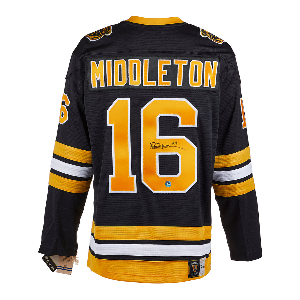 Rick Middleton Boston Bruins Signed Retro Fanatics Jersey | AJ Sports.