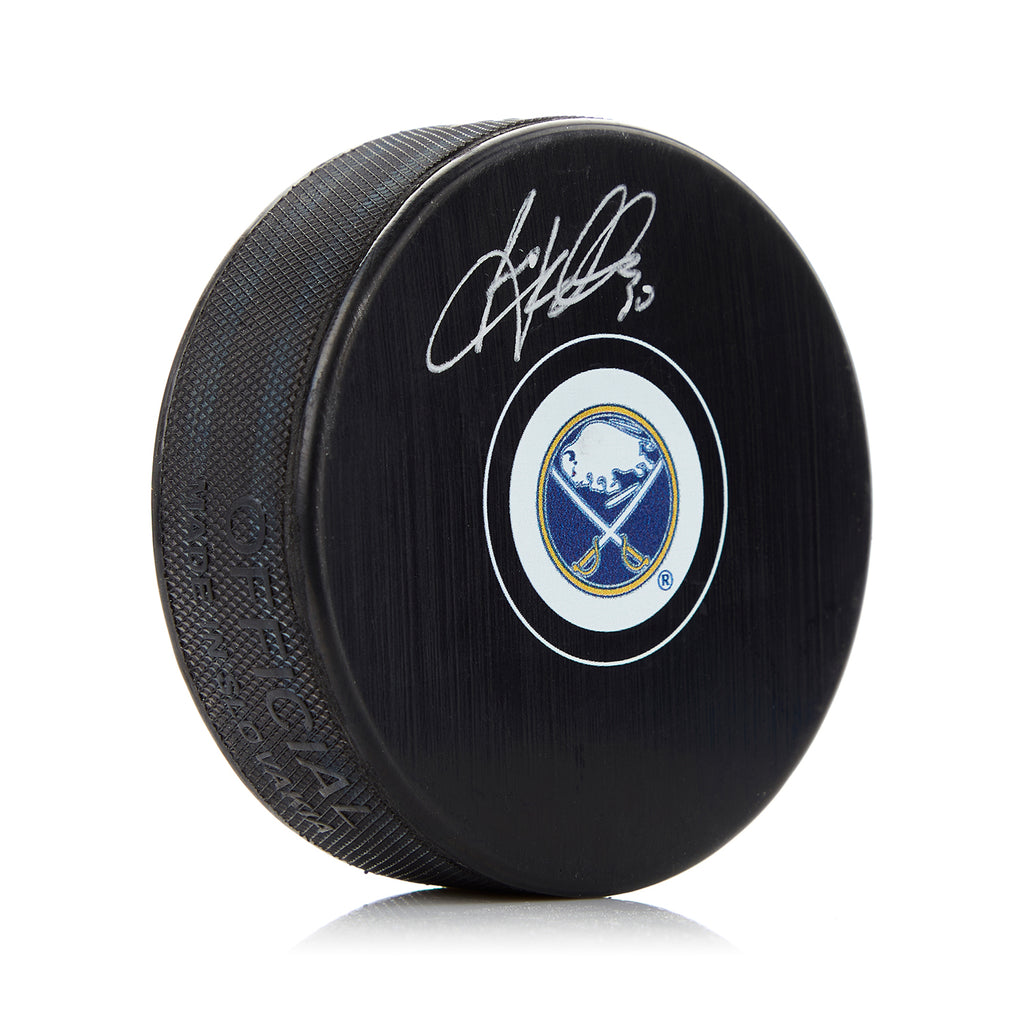 Ryan Miller Buffalo Sabres Autographed Hockey Puck | AJ Sports.