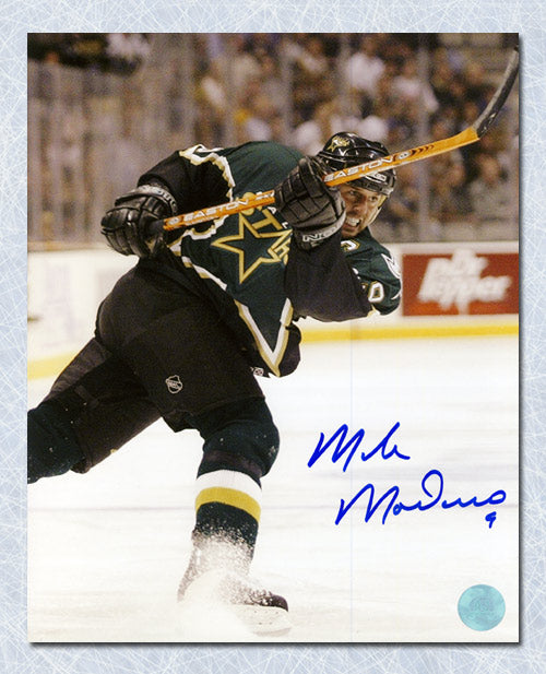 Mike Modano Dallas Stars Autographed Hockey Sniper 8x10 Photo | AJ Sports.