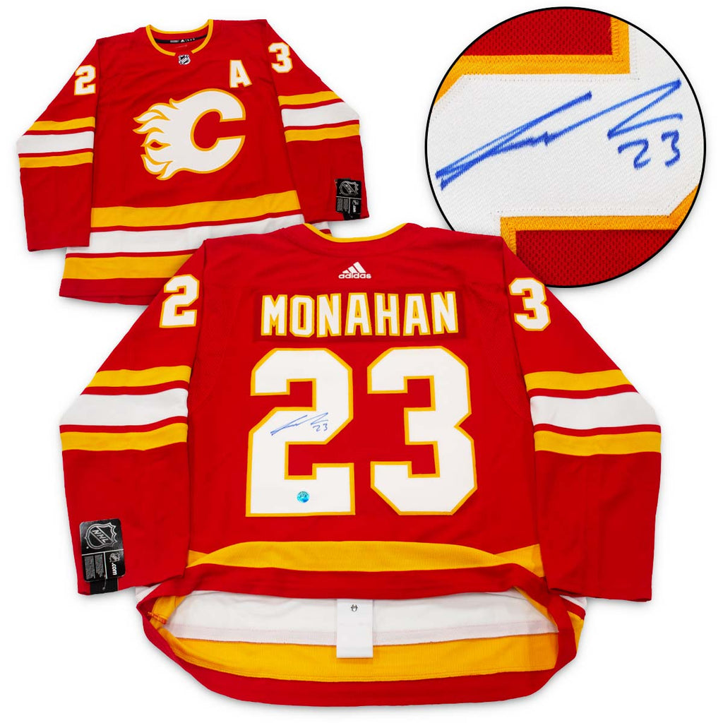 Sean Monahan Calgary Flames Autographed Retro Adidas Jersey | AJ Sports.