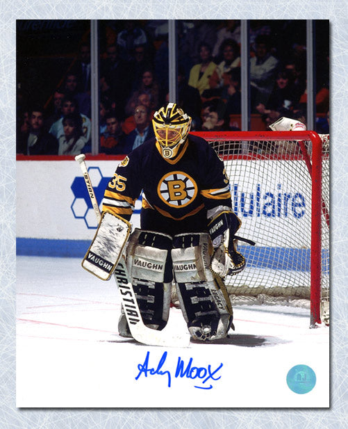 Andy Moog Boston Bruins Autographed Hockey Goalie 8x10 Photo | AJ Sports.
