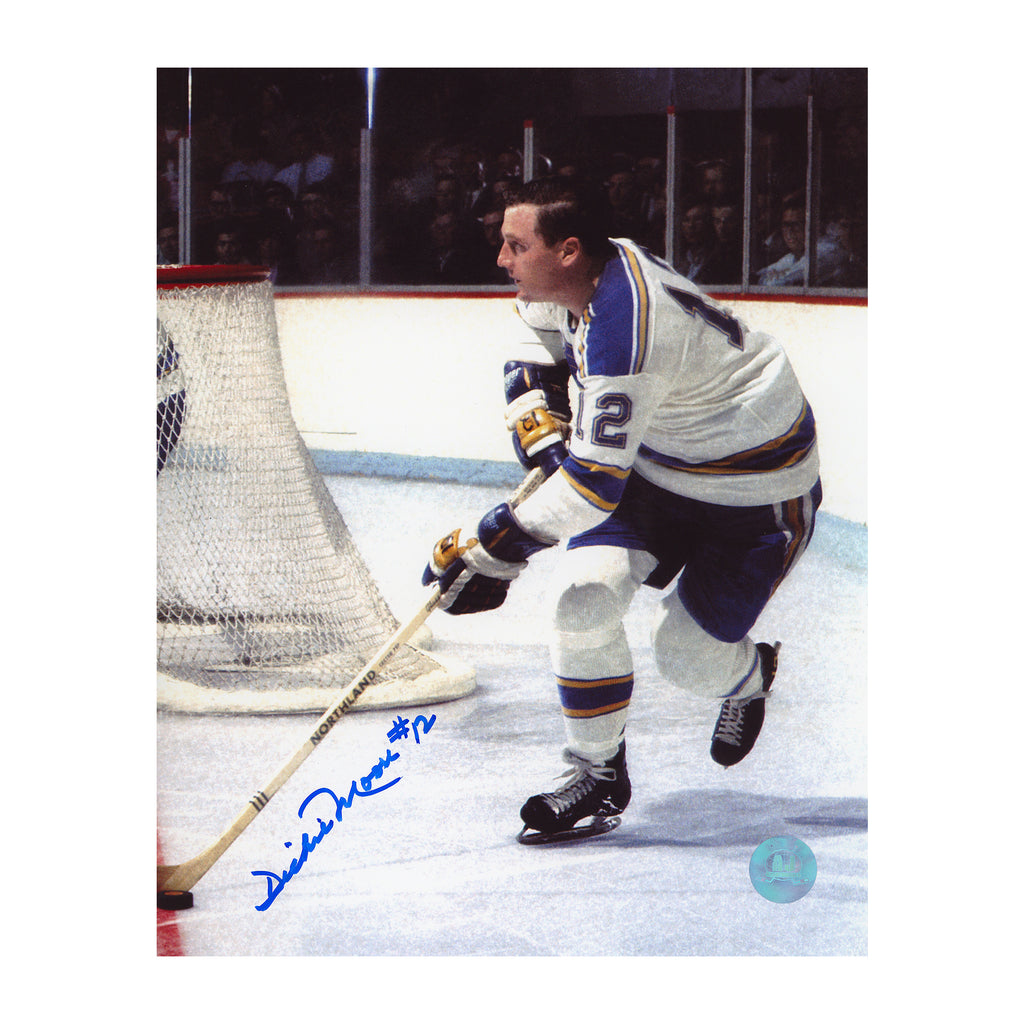 Dickie Moore St Louis Blues Signed Hockey 8x10 Photo | AJ Sports.