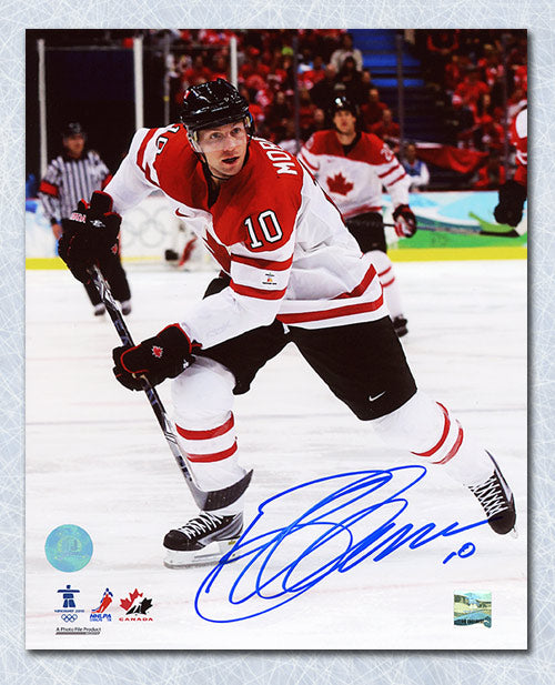 Brenden Morrow Team Canada Autographed 2010 Olympic Action 8x10 Photo | AJ Sports.