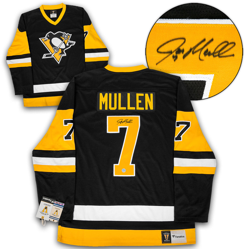 Joe Mullen Pittsburgh Penguins Signed Retro Fanatics Jersey | AJ Sports.