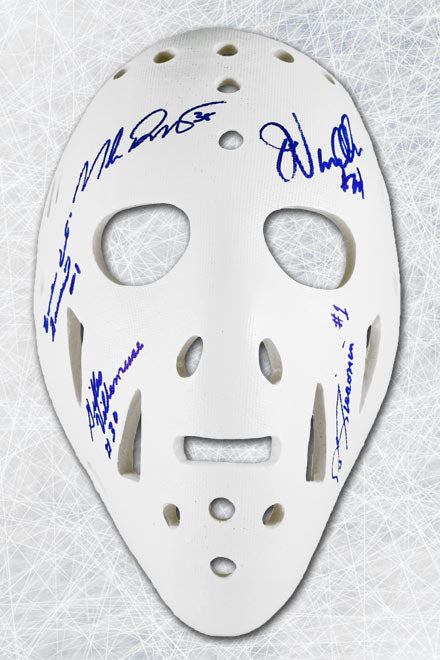 New York Rangers Full Size Replica Mask Autographed by 6 Goalies | AJ Sports.