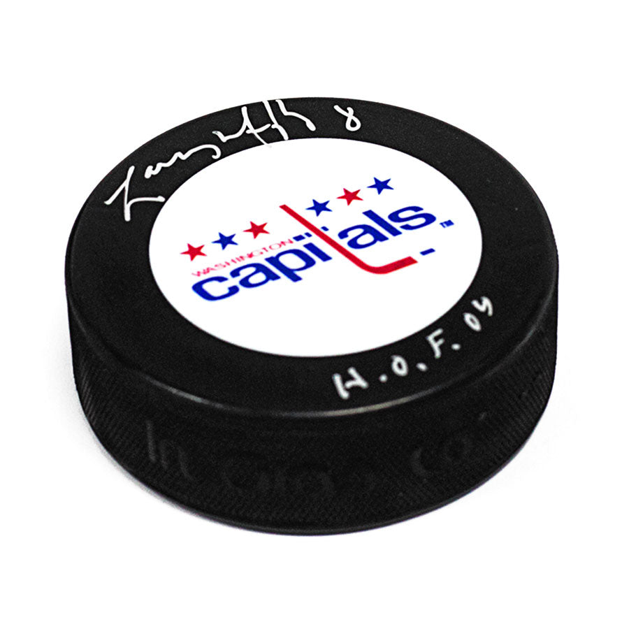 Larry Murphy Washington Capitals Signed Hockey Puck with HOF Note | AJ Sports.