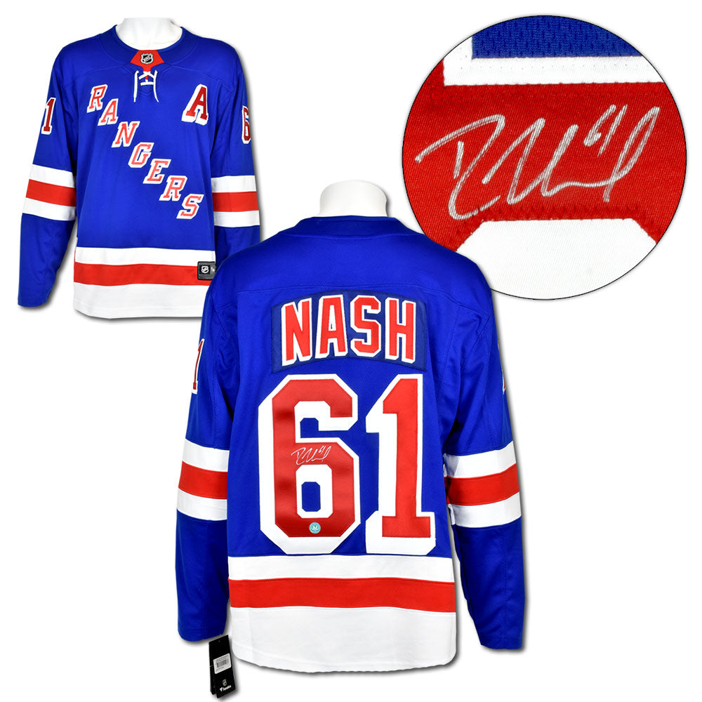 Rick Nash New York Rangers Autographed Fanatics Jersey | AJ Sports.