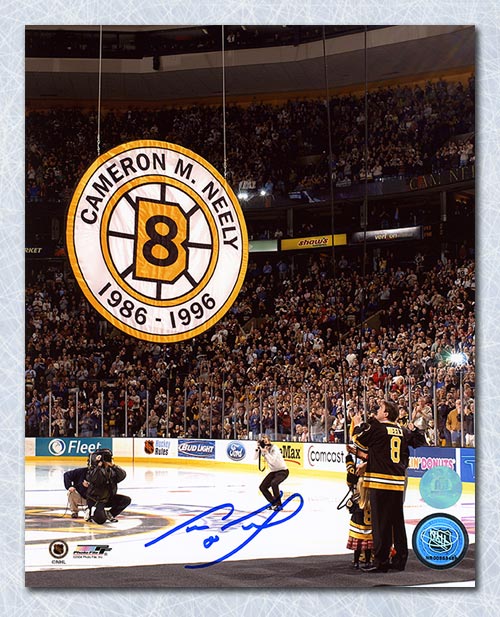 Cam Neely Boston Bruins Autographed Banner Retirement Night 8x10 Photo | AJ Sports.