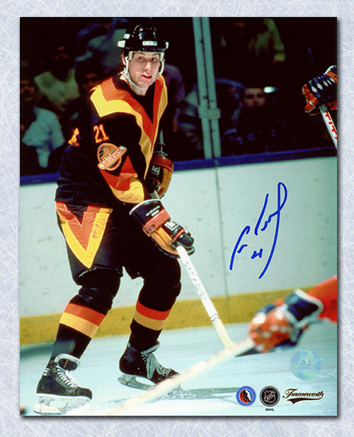 Cam Neely Vancouver Canucks Autographed Rookie 8x10 Photo | AJ Sports.