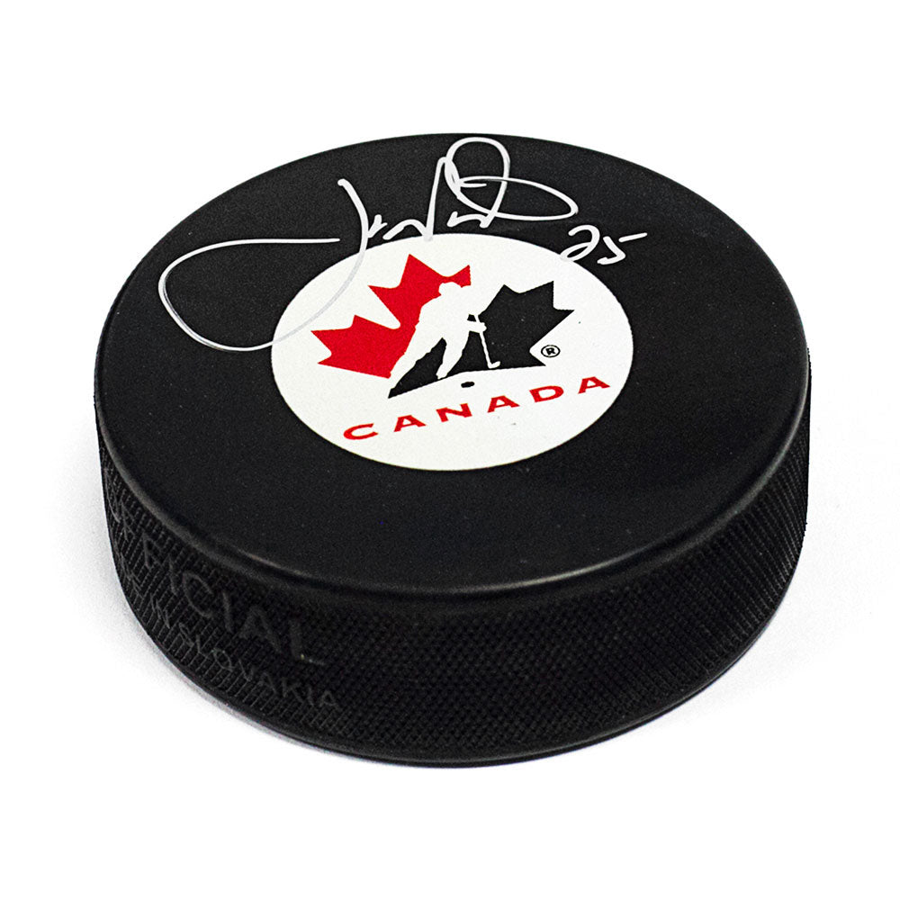 Joe Nieuwendyk Team Canada Autographed Olympic Hockey Puck | AJ Sports.