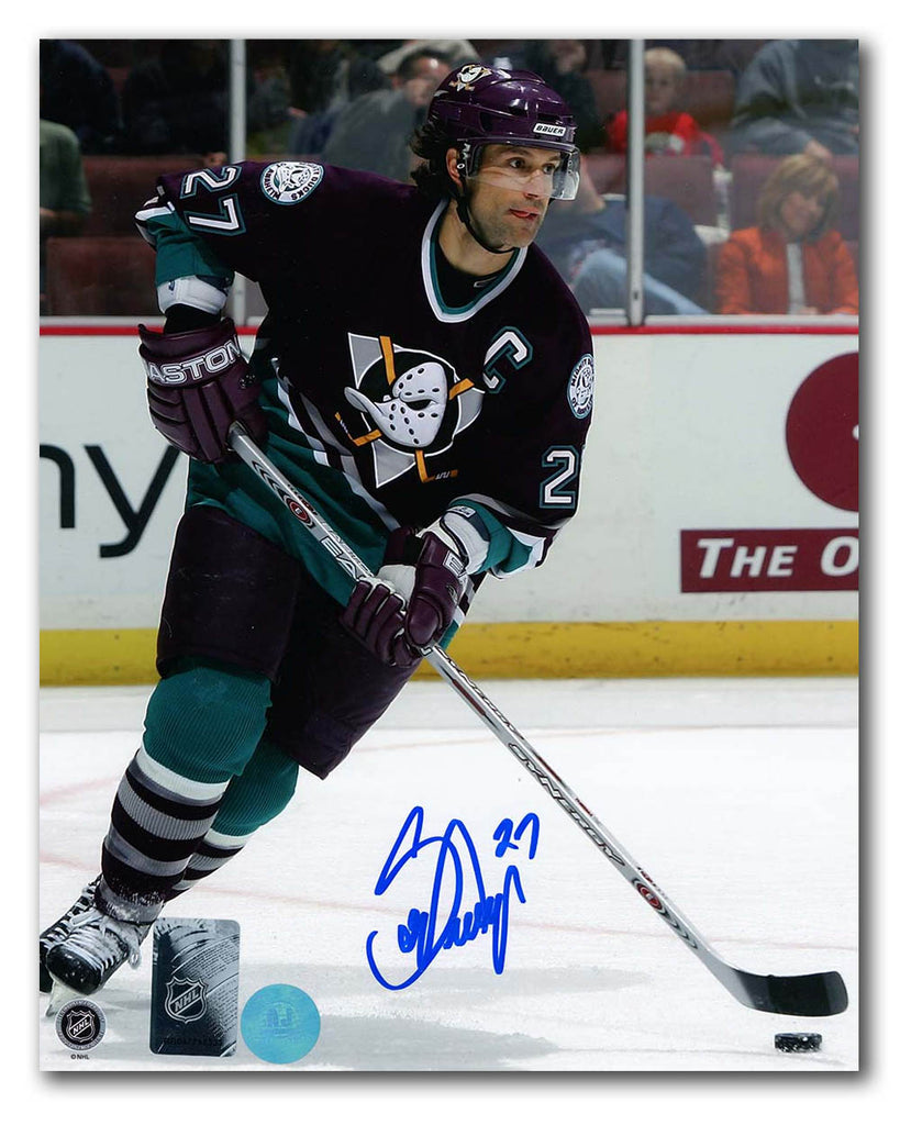 Scott Niedermayer Anaheim Mighty Ducks Autographed Retro Jersey 8x10 Photo | AJ Sports.