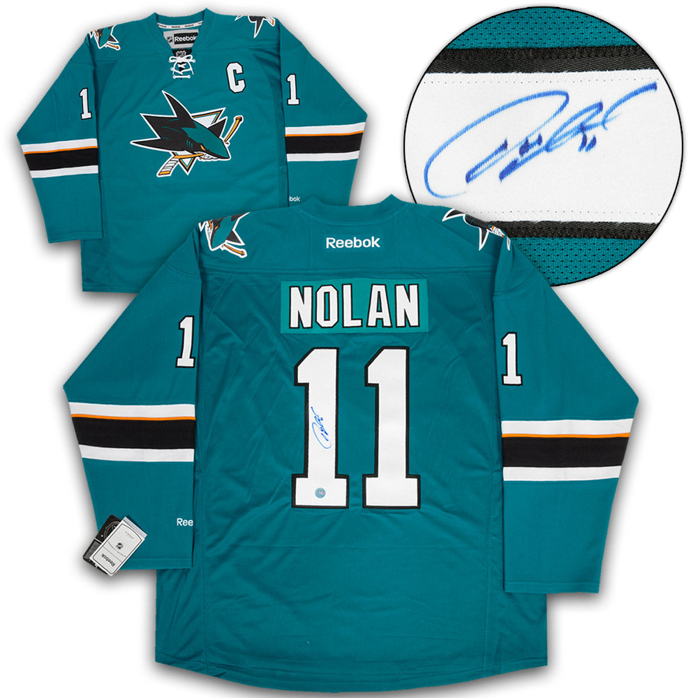 Owen Nolan San Jose Sharks Autographed Reebok Jersey | AJ Sports.