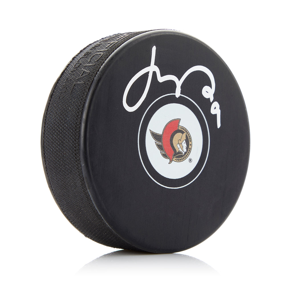Josh Norris Autographed Ottawa Senators Reverse Retro Puck