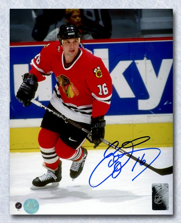 Ed Olczyk Chicago Blackhawks Autographed Hockey 8x10 Photo | AJ Sports.