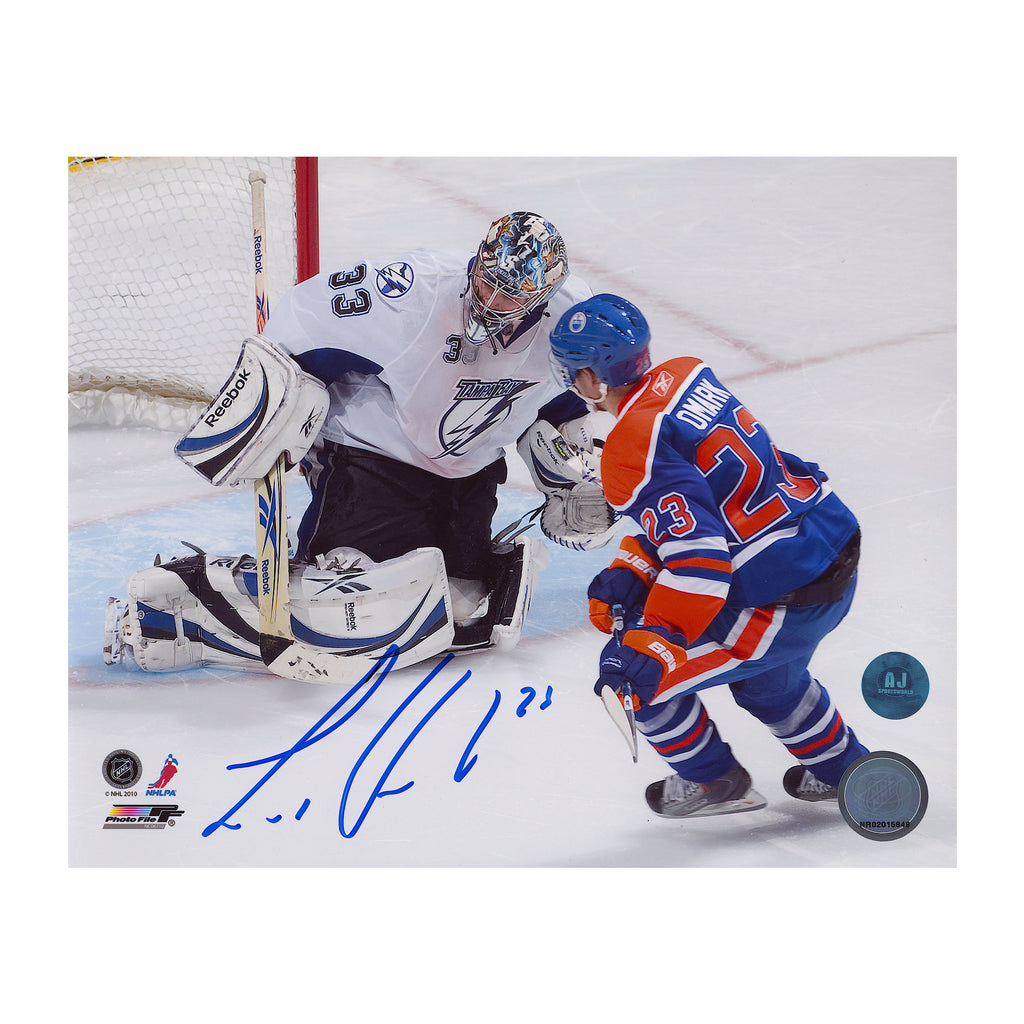 Linus Omark Edmonton Oilers Signed Shootout Goal 8x10 Photo | AJ Sports.
