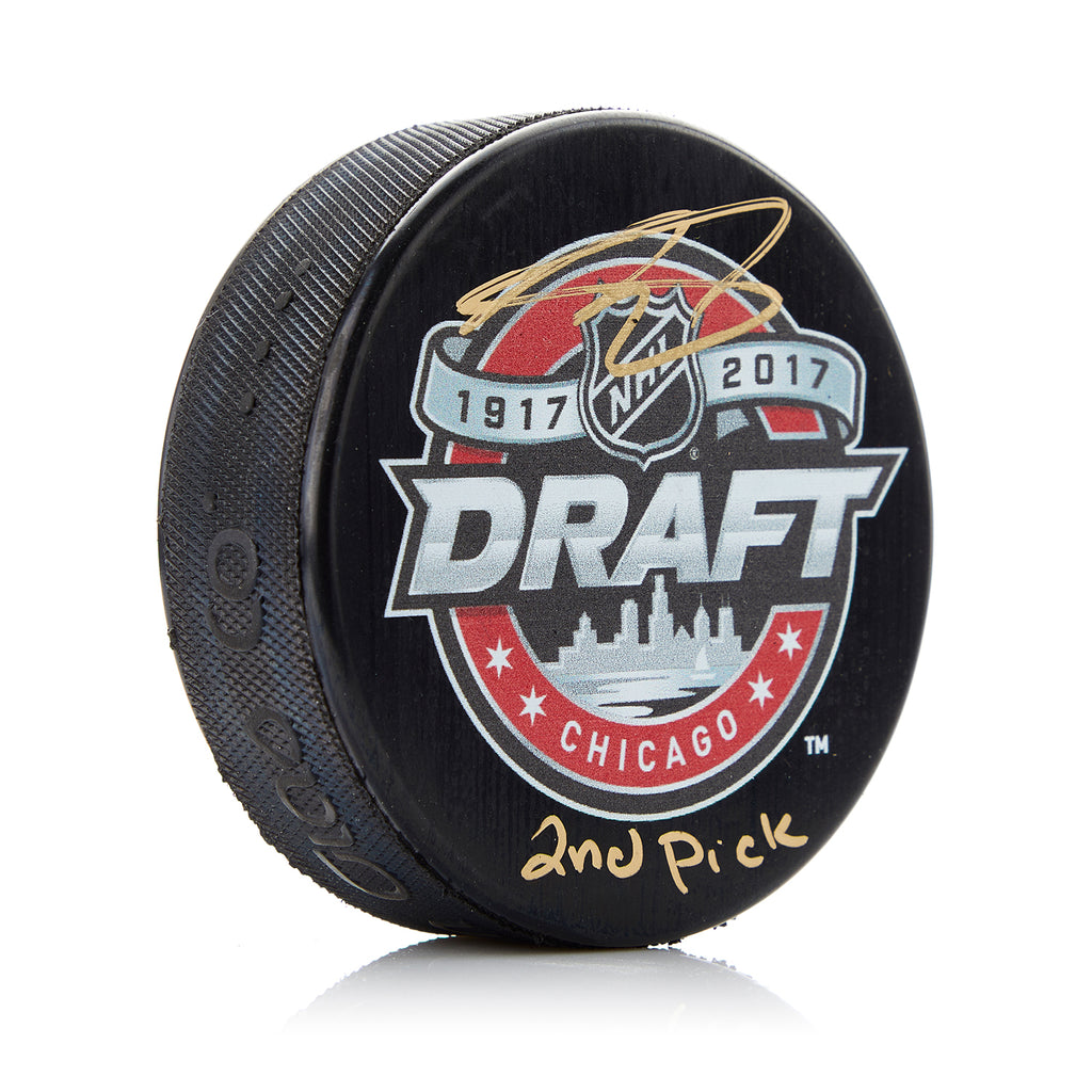 Nolan Patrick Signed 2017 NHL Entry Draft Puck with 2nd Pick Note | AJ Sports.