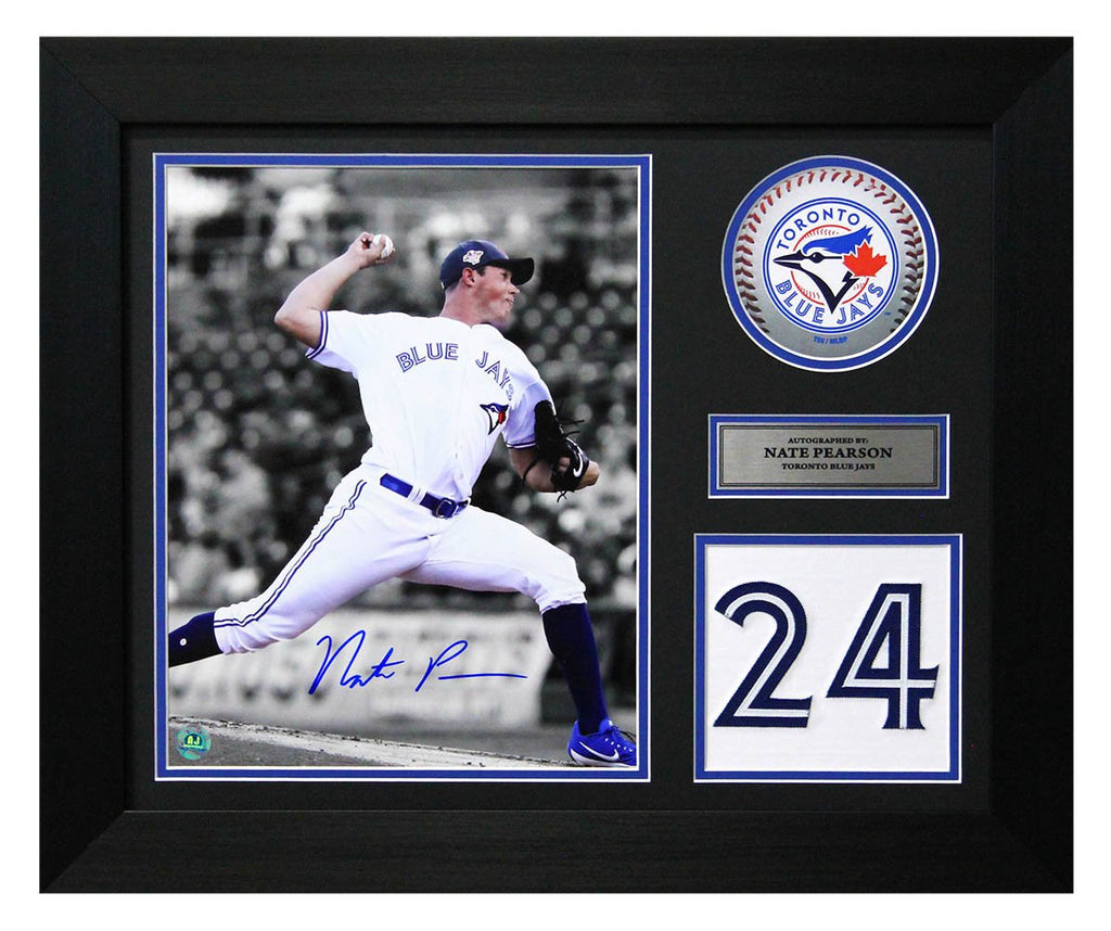 Nate Pearson Toronto Blue Jays Autographed 20x24 Number Frame | AJ Sports.