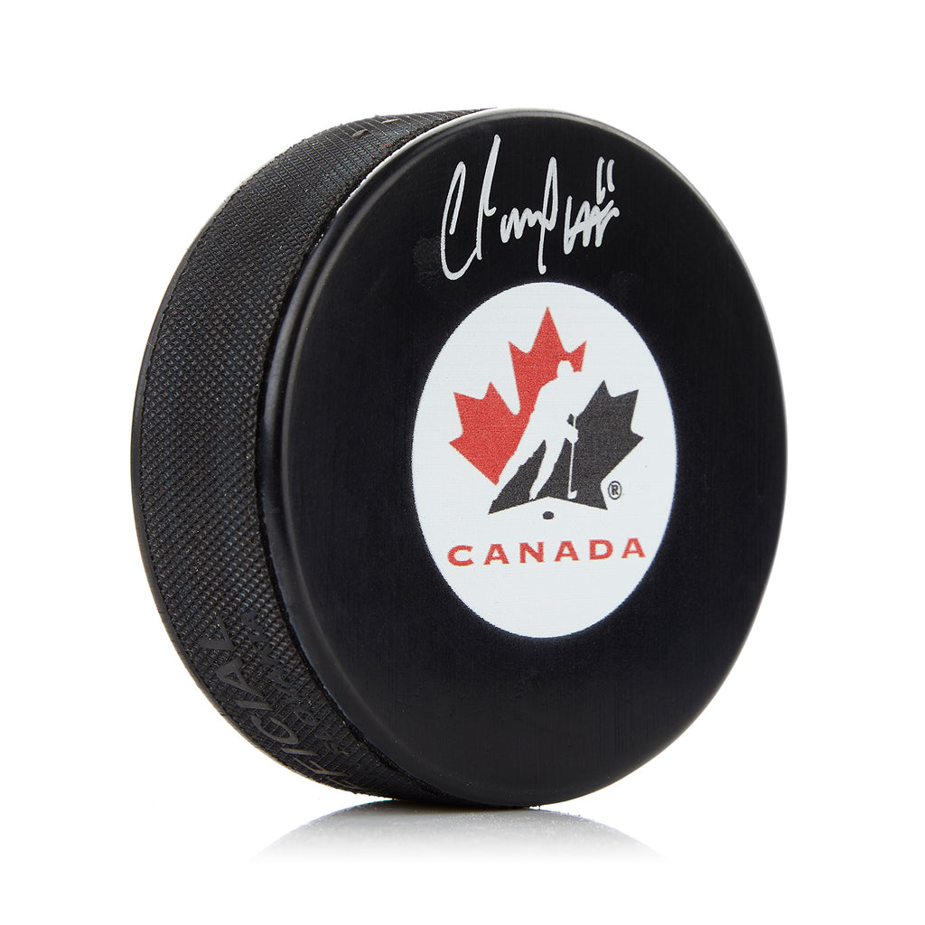 Cole Perfetti Team Canada Autographed Hockey Puck | AJ Sports.