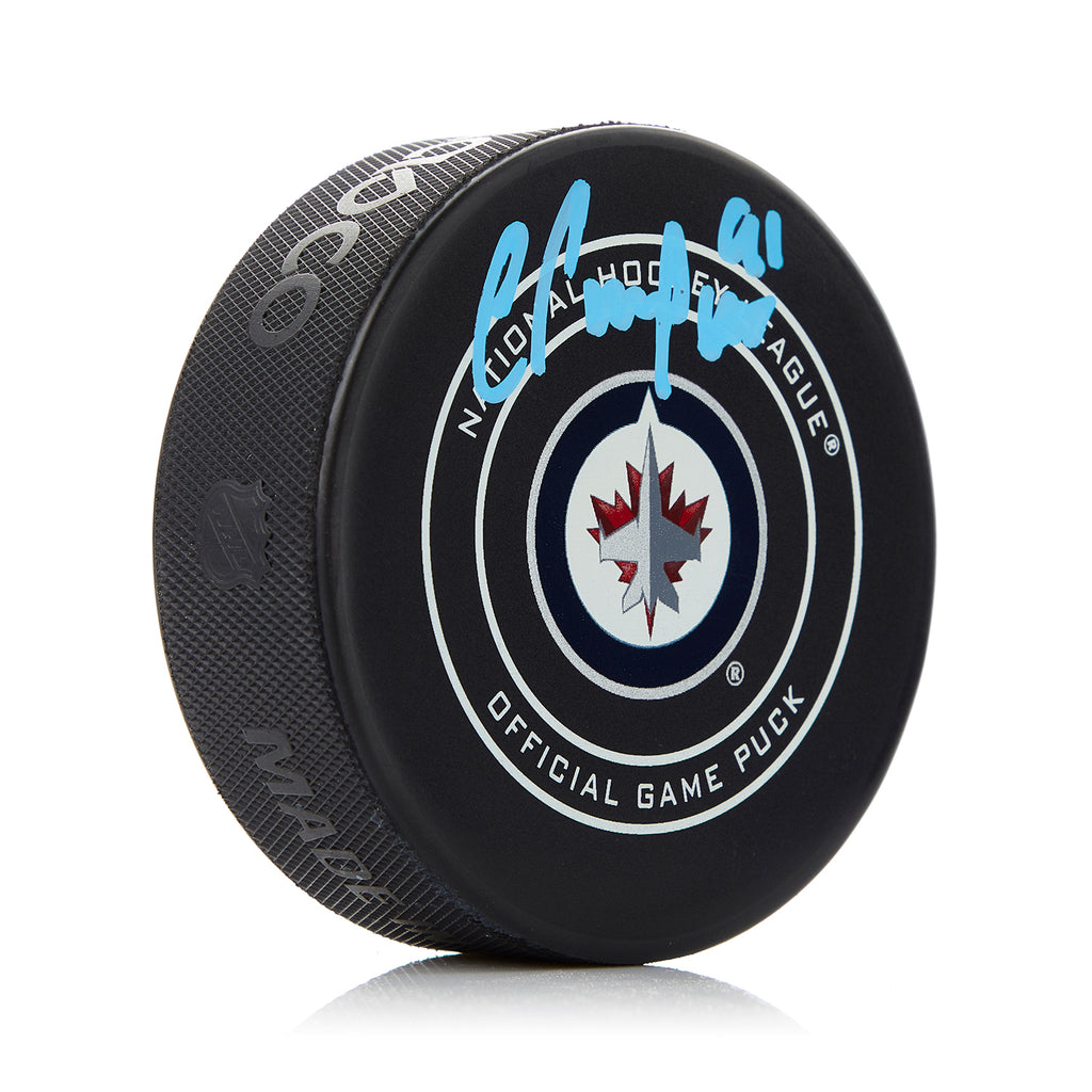 Cole Perfetti Winnipeg Jets Autographed Official Game Puck | AJ Sports.
