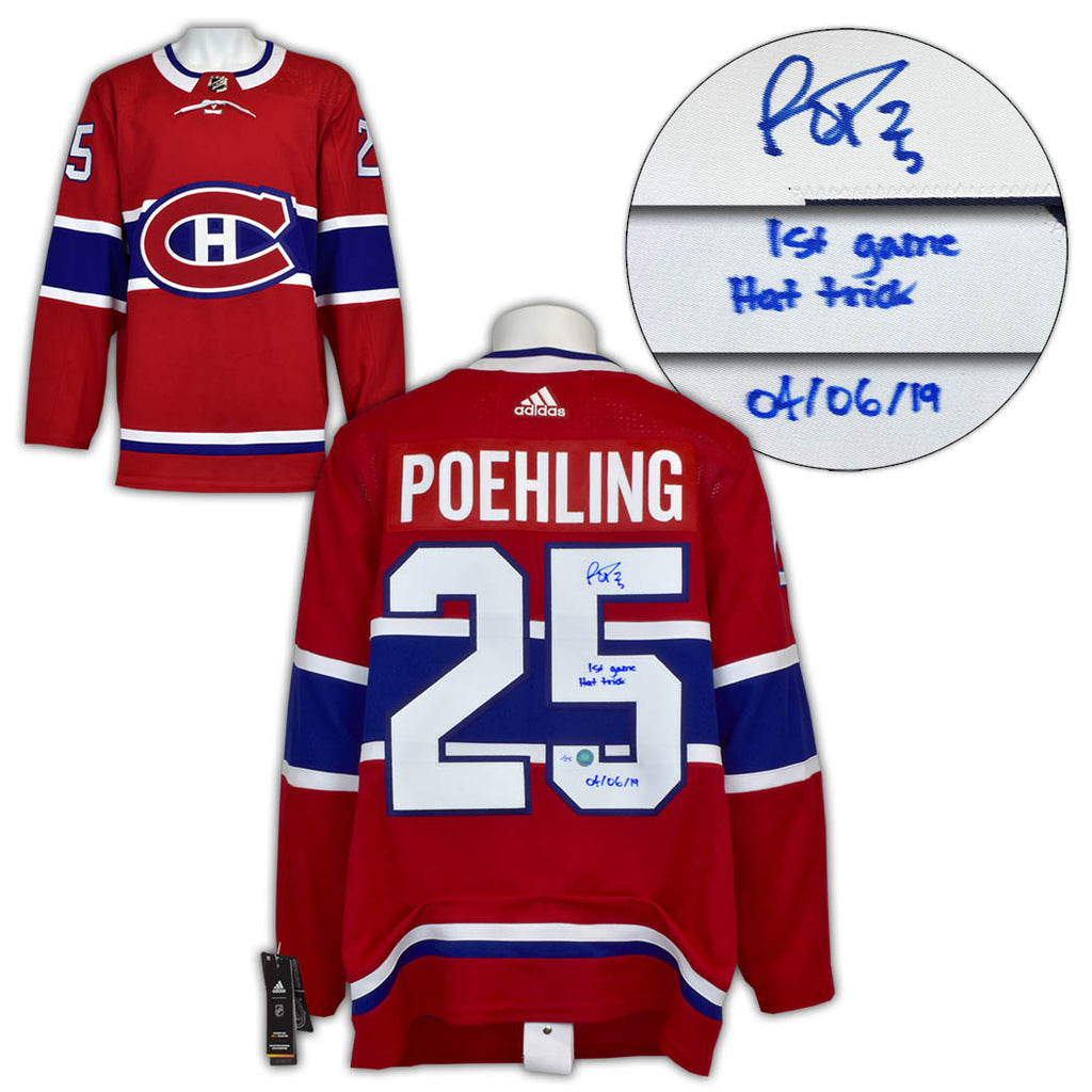 Ryan Poehling Montreal Canadiens Signed & Dated 1st Game Adidas Jersey | AJ Sports.