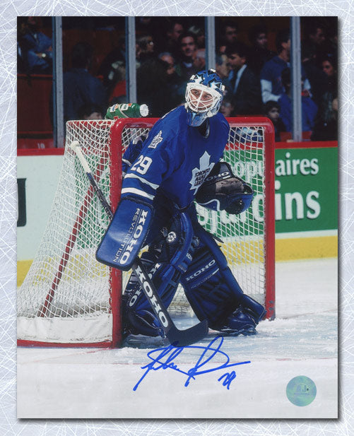 Felix Potvin Toronto Maple Leafs Autographed The Cat In Goal 8x10 Photo | AJ Sports.
