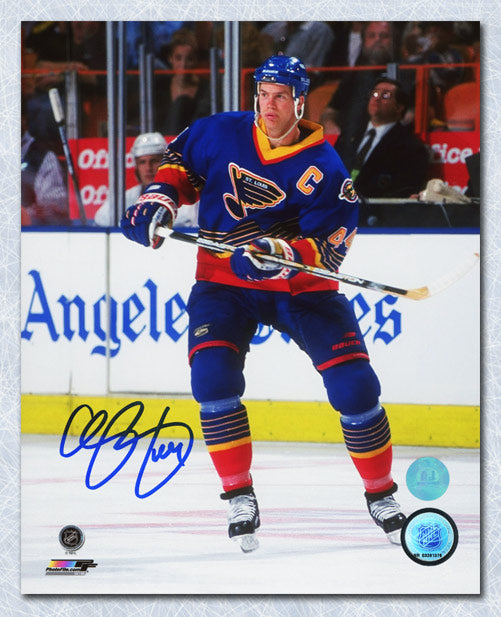 Chris Pronger St Louis Blues Autographed Hockey Captain 8x10 Photo | AJ Sports.