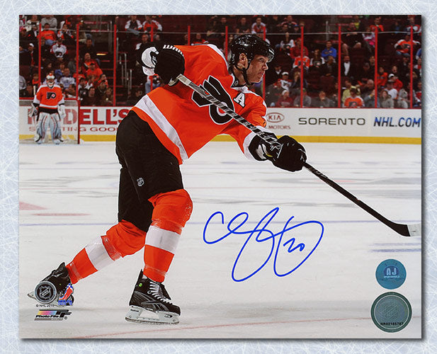Chris Pronger Philadelphia Flyers Autographed Slaphot 8x10 Photo | AJ Sports.