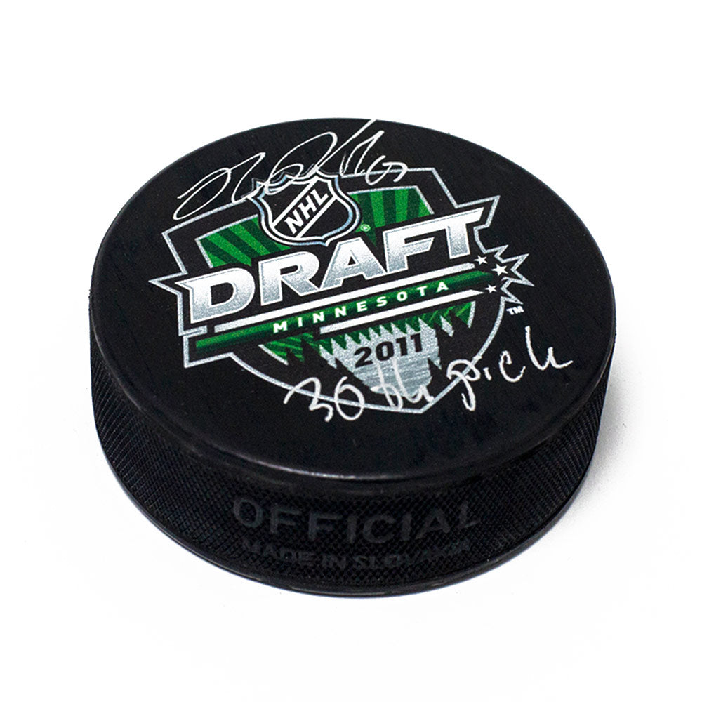 Rickard Rakell Signed 2011 NHL Entry Draft Puck with 30th Pick Note | AJ Sports.