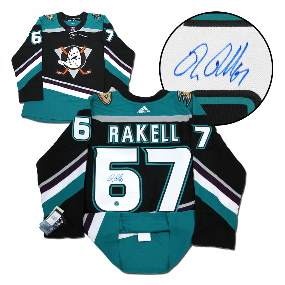 Rickard Rakell Anaheim Mighty Ducks Signed Alt Retro Adidas Jersey | AJ Sports.