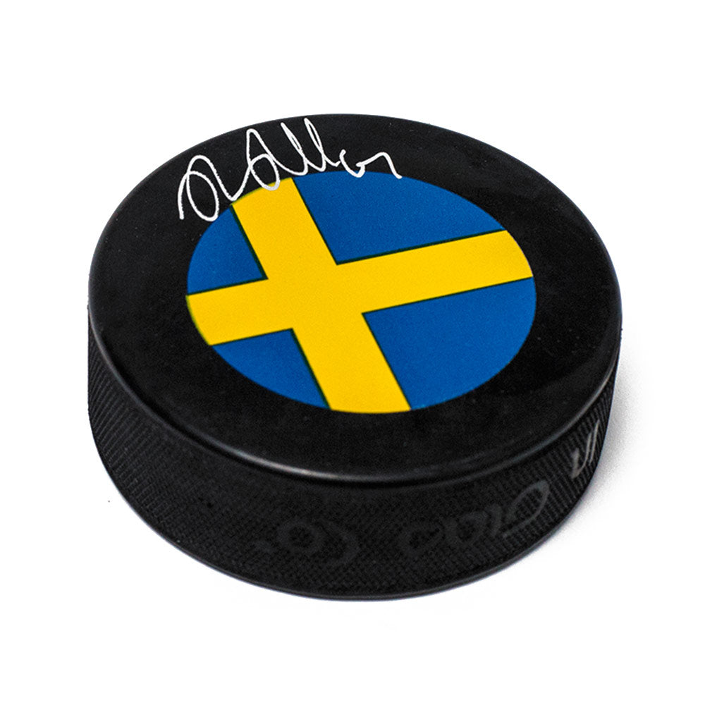 Rickard Rakell Team Sweden Autographed Hockey Puck | AJ Sports.