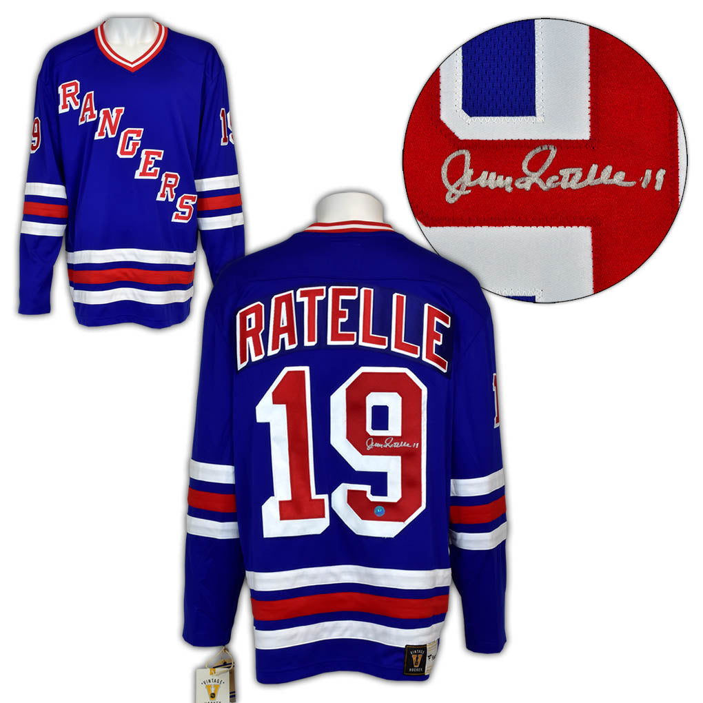 Jean Ratelle New York Rangers Signed Retro Fanatics Jersey | AJ Sports.