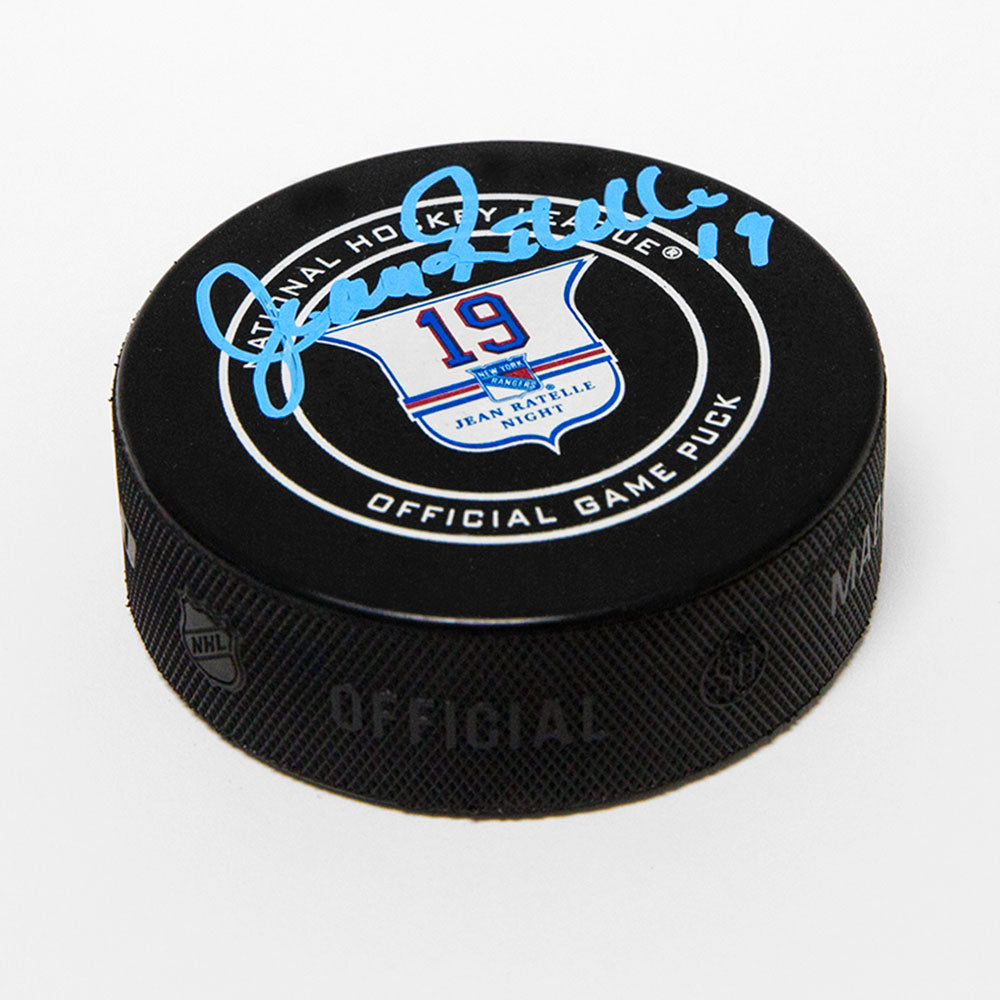 Jean Ratelle New York Rangers Signed 2/25/18 Retirement Night Official Game Puck | AJ Sports.