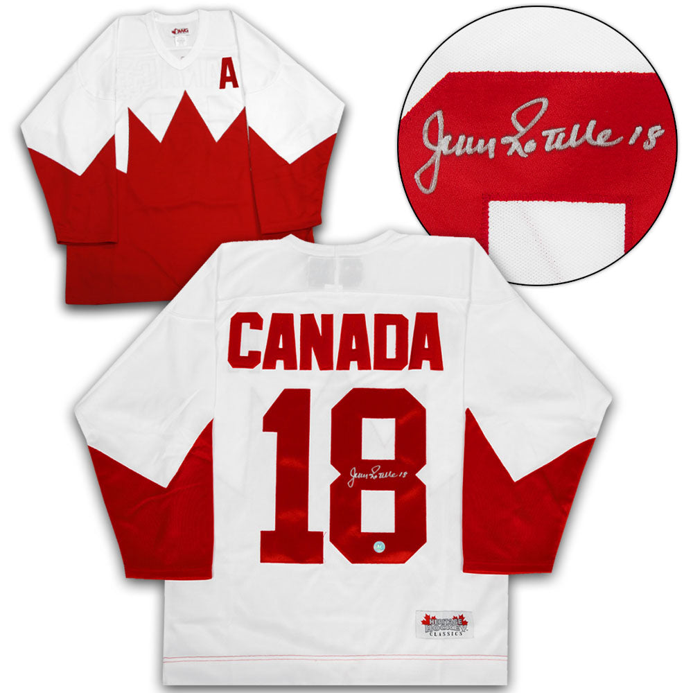 Jean Ratelle Team Canada Autographed 1972 Summit Series Jersey | AJ Sports.