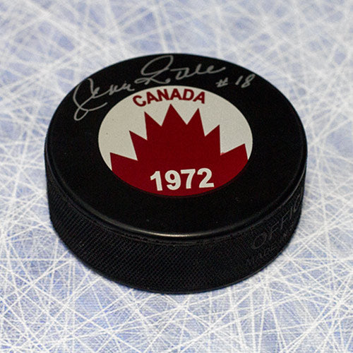 Jean Ratelle Team Canada Autographed 1972 Summit Series Hockey Puck | AJ Sports.