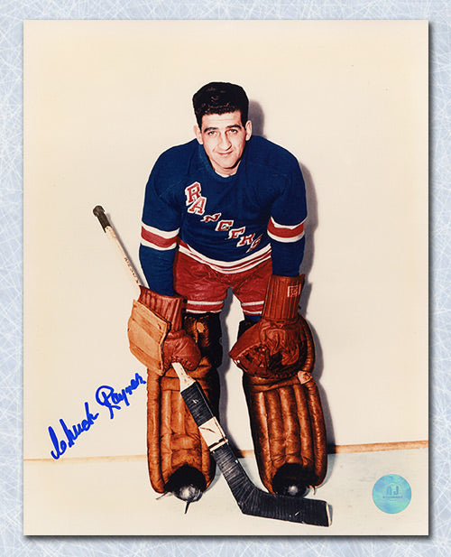 Chuck Rayner New York Rangers Autographed Color 8x10 Photo | AJ Sports.