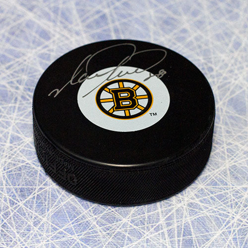 Mark Recchi Boston Bruins Signed Autograph Model Hockey Puck | AJ Sports.
