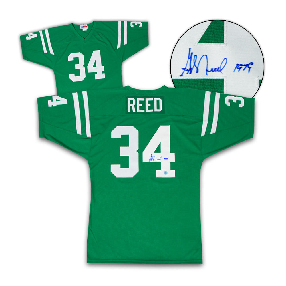 George Reed Autographed Saskatchewan Roughriders Style Football Jersey | AJ Sports.