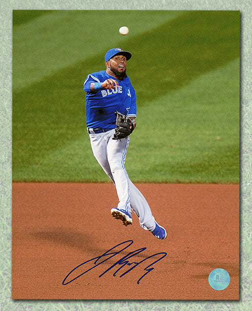 Jose Reyes Toronto Blue Jays Autographed Fielding 8x10 Photo | AJ Sports.