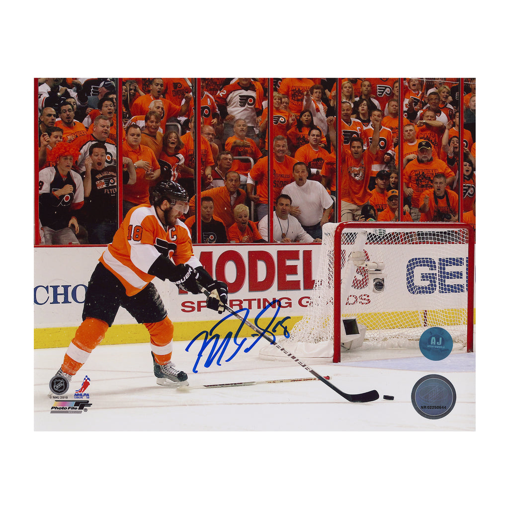 Mike Richards Philadelphia Flyers Signed Shift Goal 8x10 Photo | AJ Sports.
