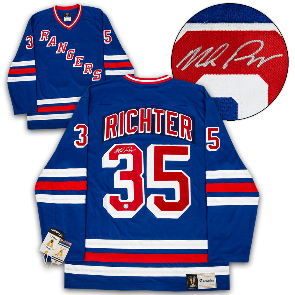 Mike Richter New York Rangers Signed Retro Fanatics Jersey | AJ Sports.