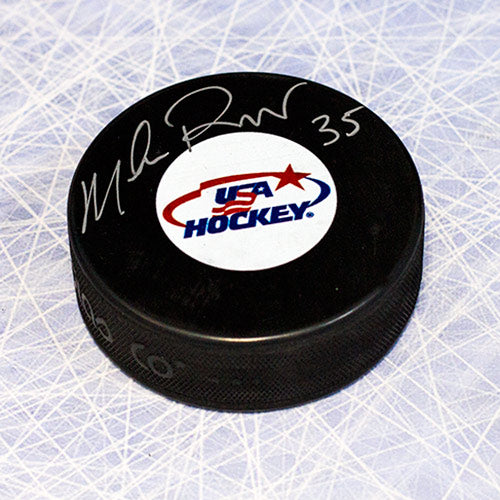 Mike Richter USA Hockey Autographed Hockey Puck | AJ Sports.